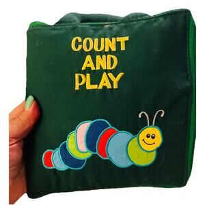 My Quiet Book Soft Skills Green Cloth Zip Up Fine Motor Skill Count And Play